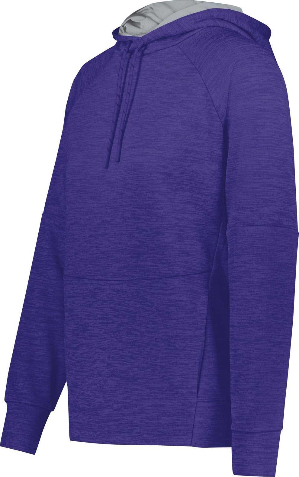 Holloway 223780 Ladies All Pro Performance Fleece Hoodie - Purple Heather Silver - HIT a Double