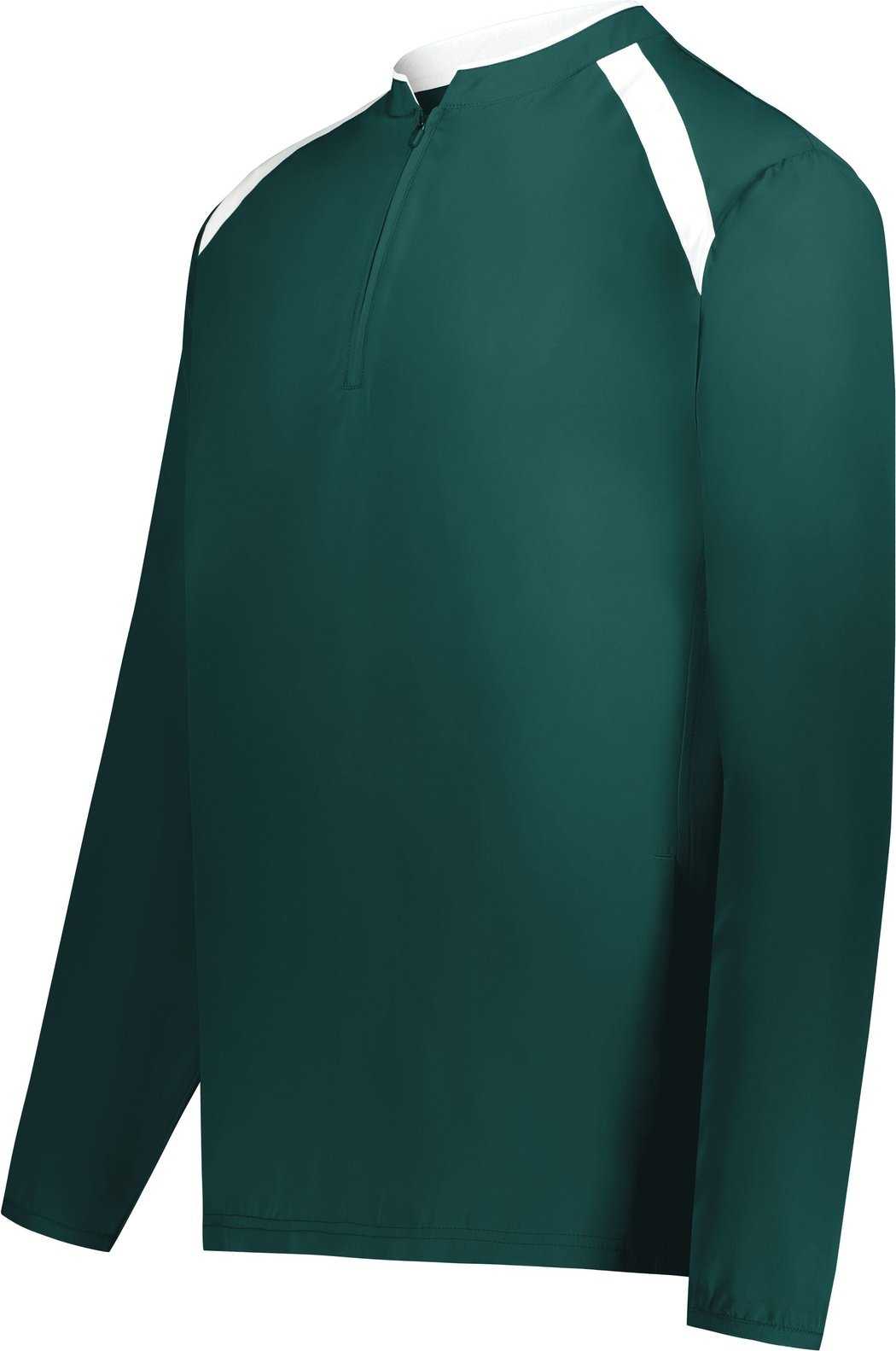 Holloway 229595 Clubhouse Pullover - Dark Green White - HIT a Double