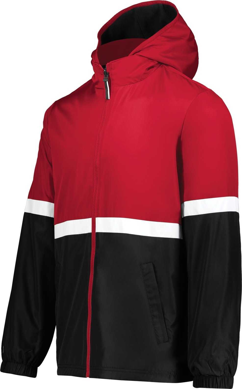 Holloway 229687 Youth Turnabout Reversible Jacket - Scarlet Black - HIT a Double