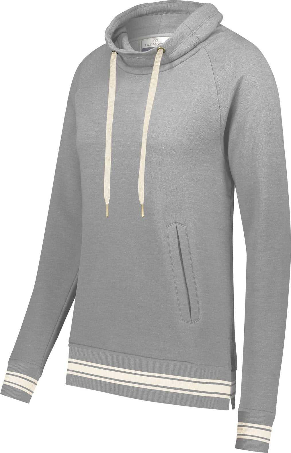 Holloway 229763 Ladies Ivy League Funnel Neck Pullover - Athletic Grey Heather Birch - HIT a Double