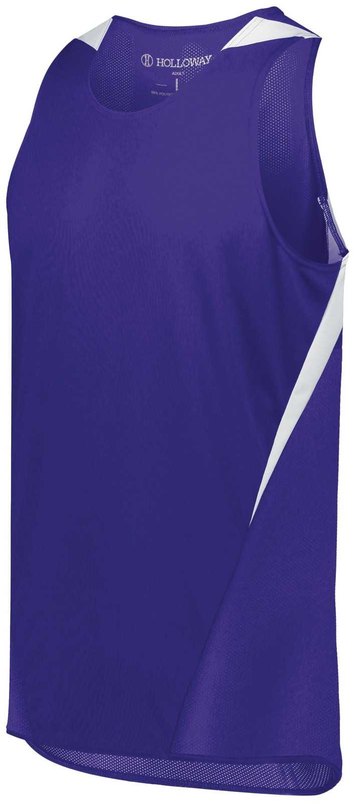 Holloway 221035 Pr Max Track Jersey - Purple White - HIT a Double