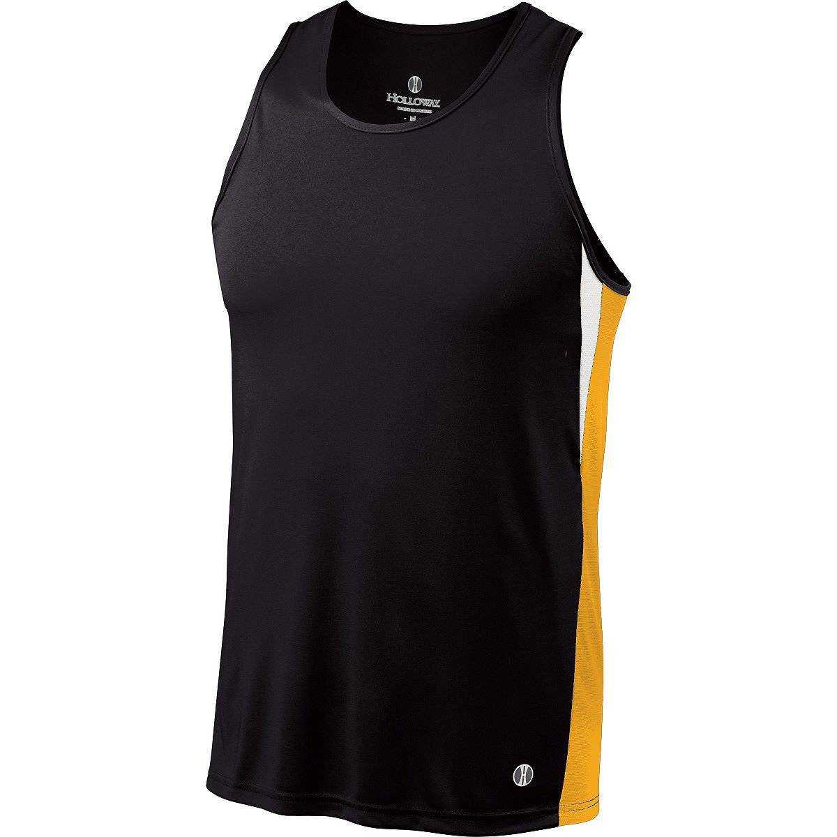 Holloway 221040 Vertical Singlet - Black Light Gold White - HIT a Double