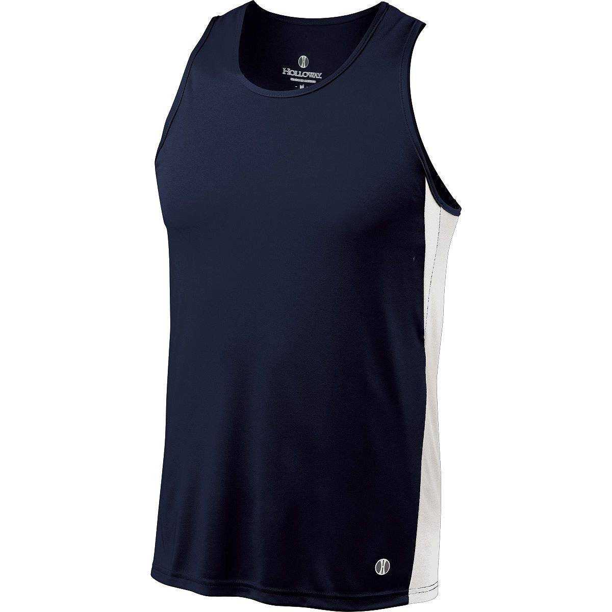 Holloway 221040 Vertical Singlet - True Navy White White - HIT a Double