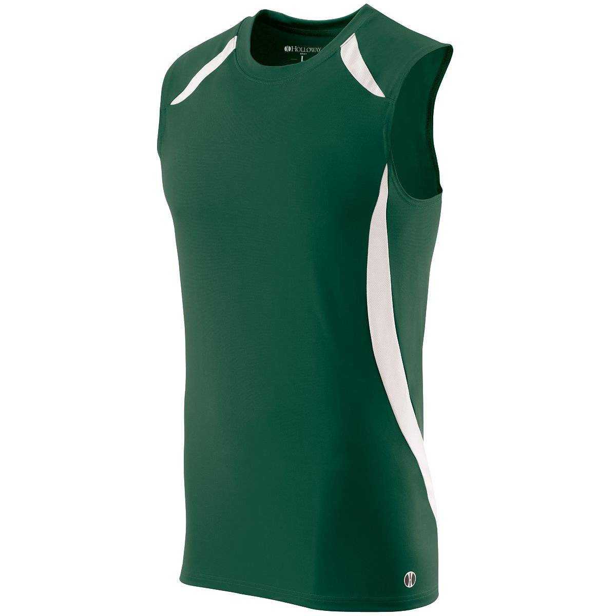 Holloway 221046 Sprint Singlet - Forest White - HIT a Double