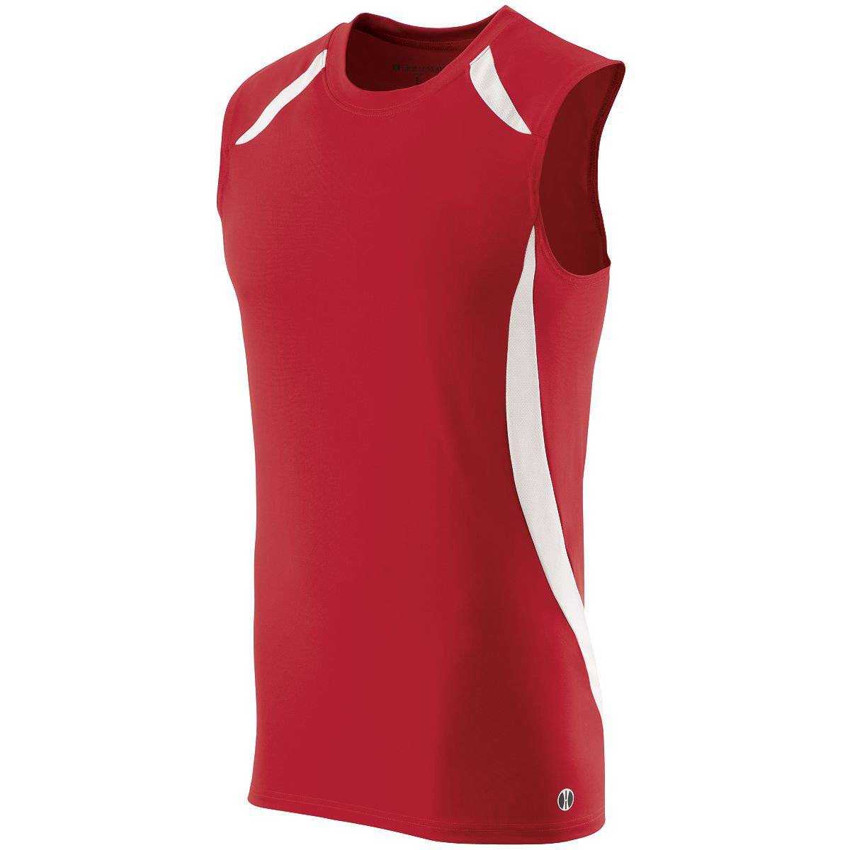 Holloway 221046 Sprint Singlet - Scarlet White - HIT a Double