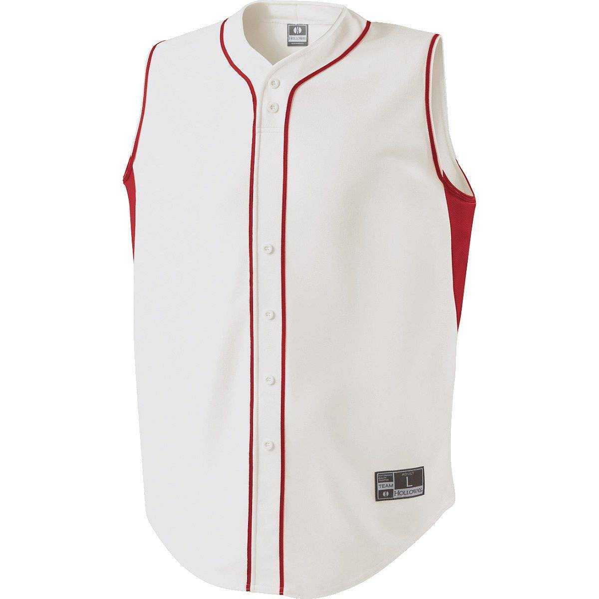 Holloway 221212 Youth Fierce Jersey - White Scarlet - HIT a Double