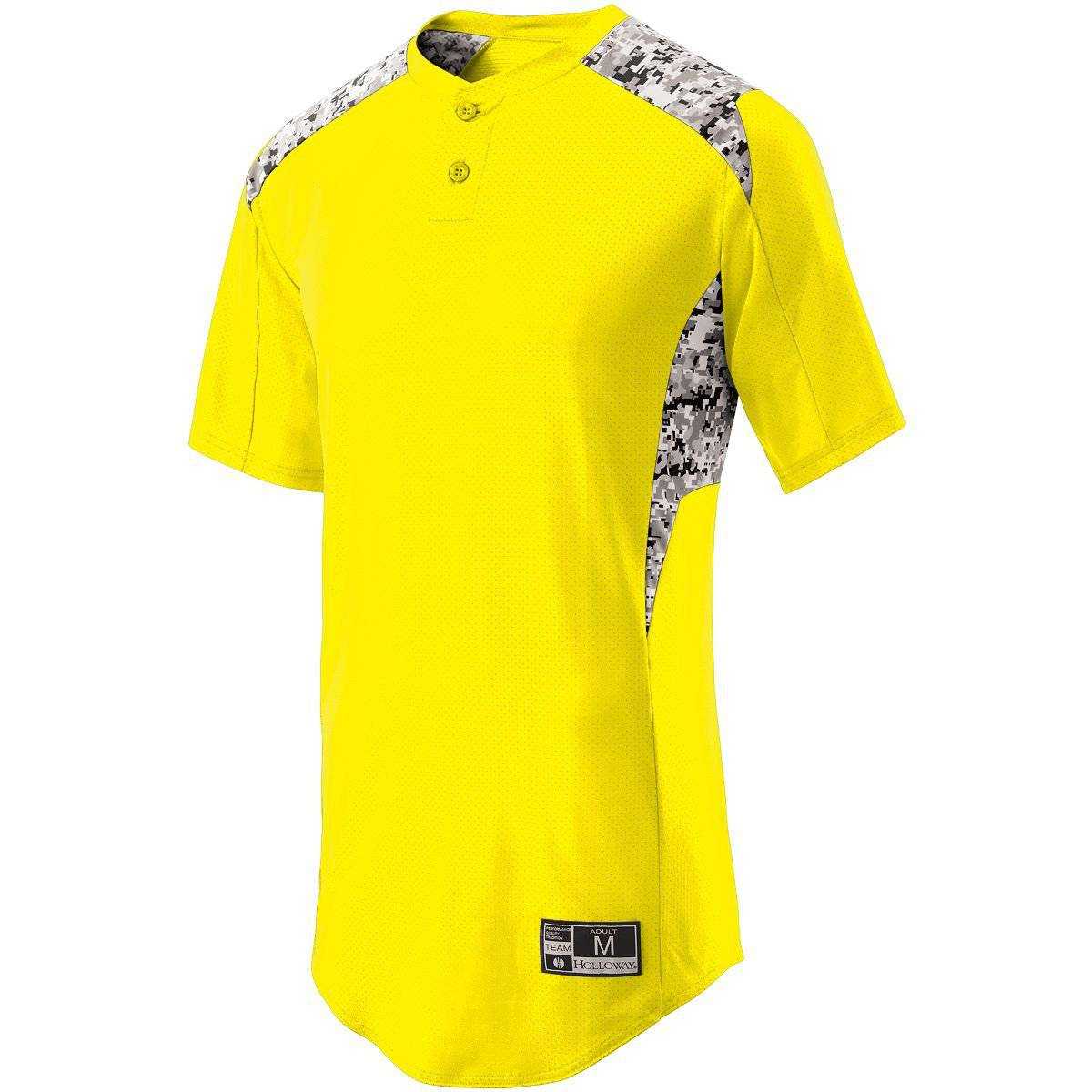 Holloway 221217 Youth Bullpen Jersey - Bright Yellow White Print - HIT a Double