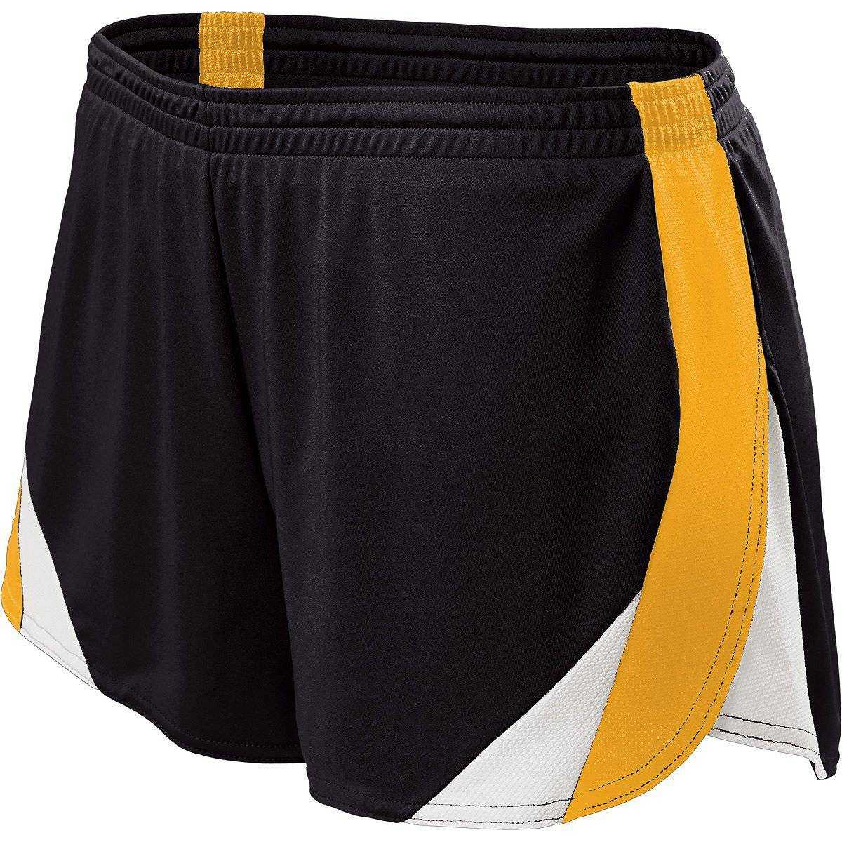 Holloway 221341 Ladies Approach Short - Black Light Gold White - HIT a Double