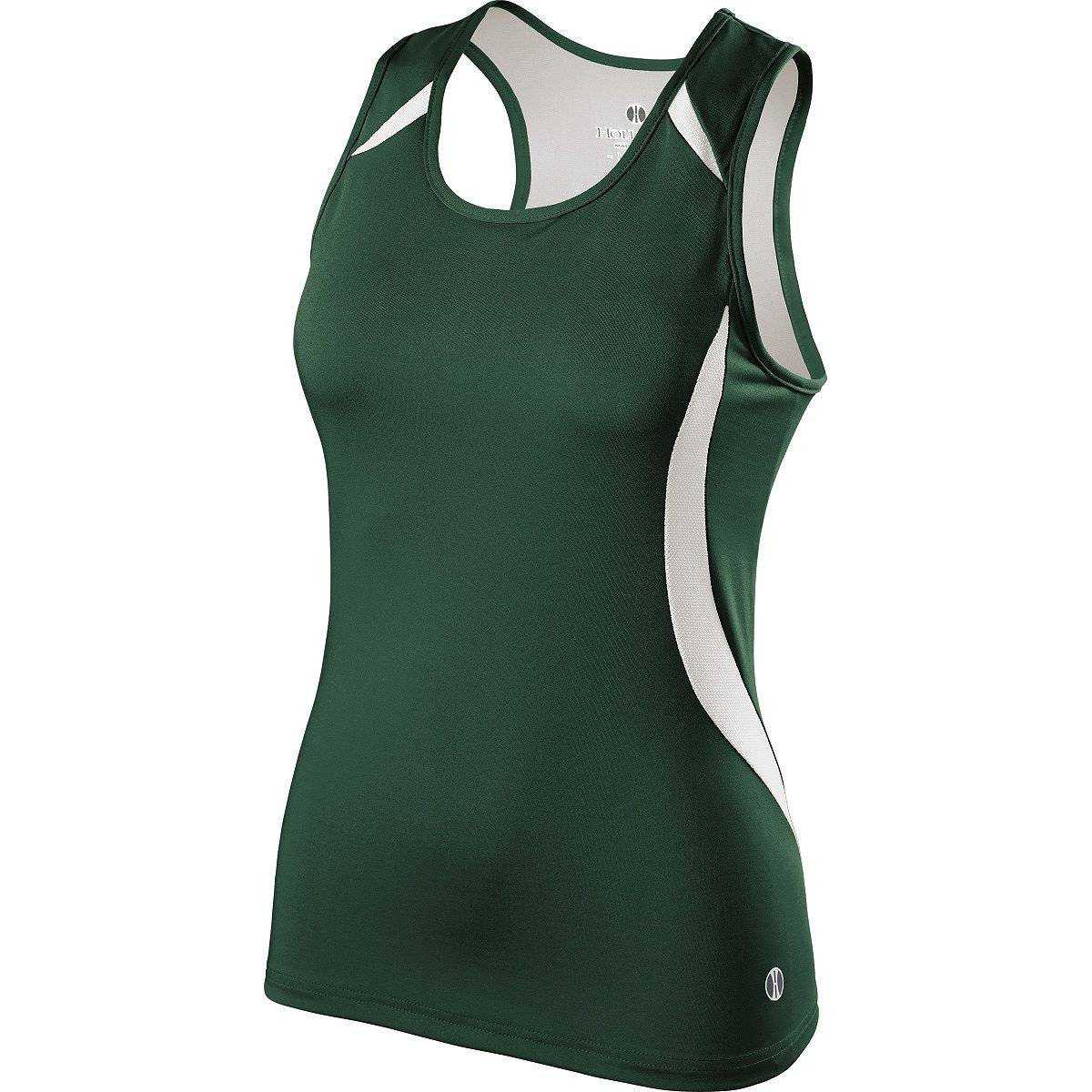 Holloway 221342 Ladies Sprinter Singlet - Forest White - HIT a Double