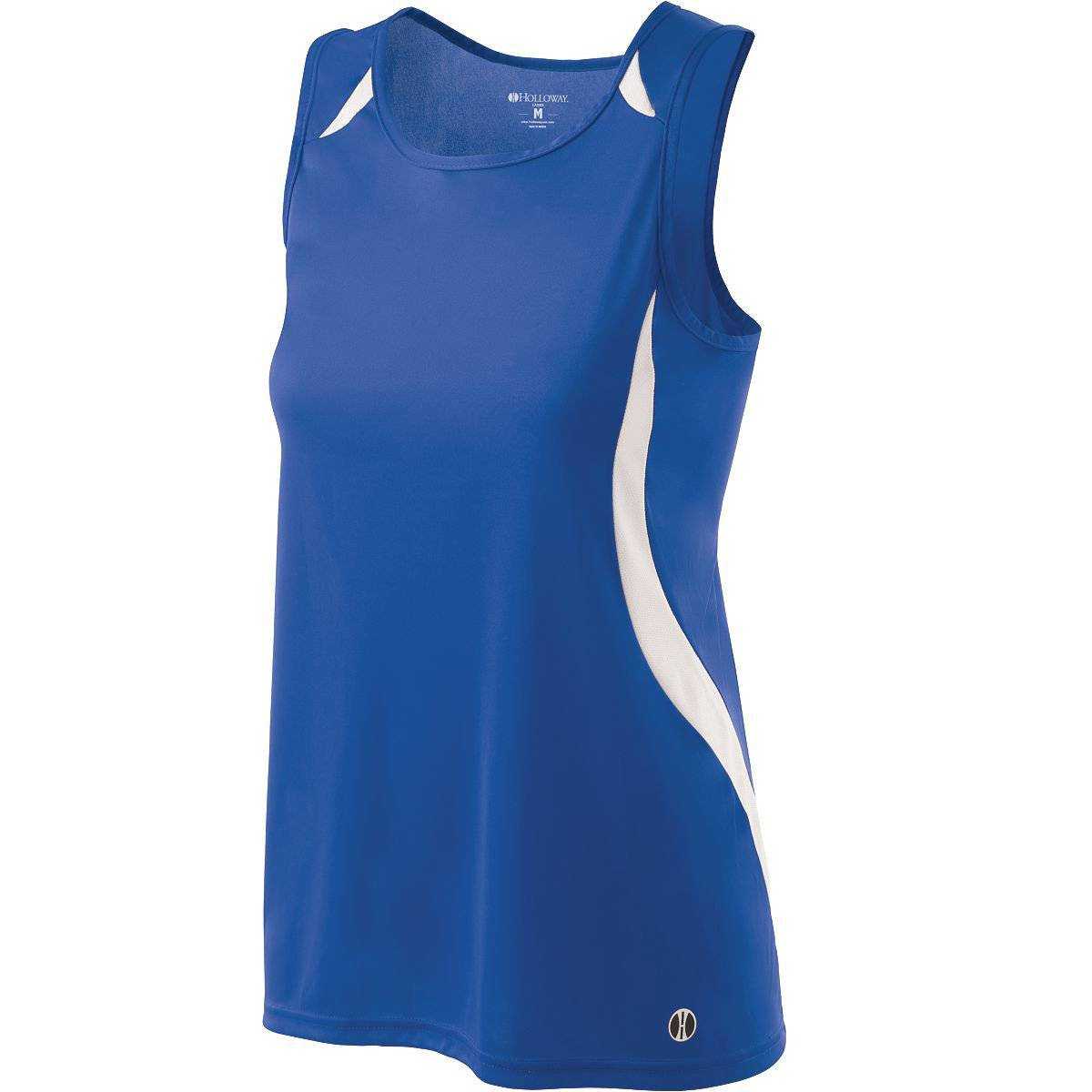Holloway 221346 Ladies Sprint Singlet - Royal White - HIT a Double