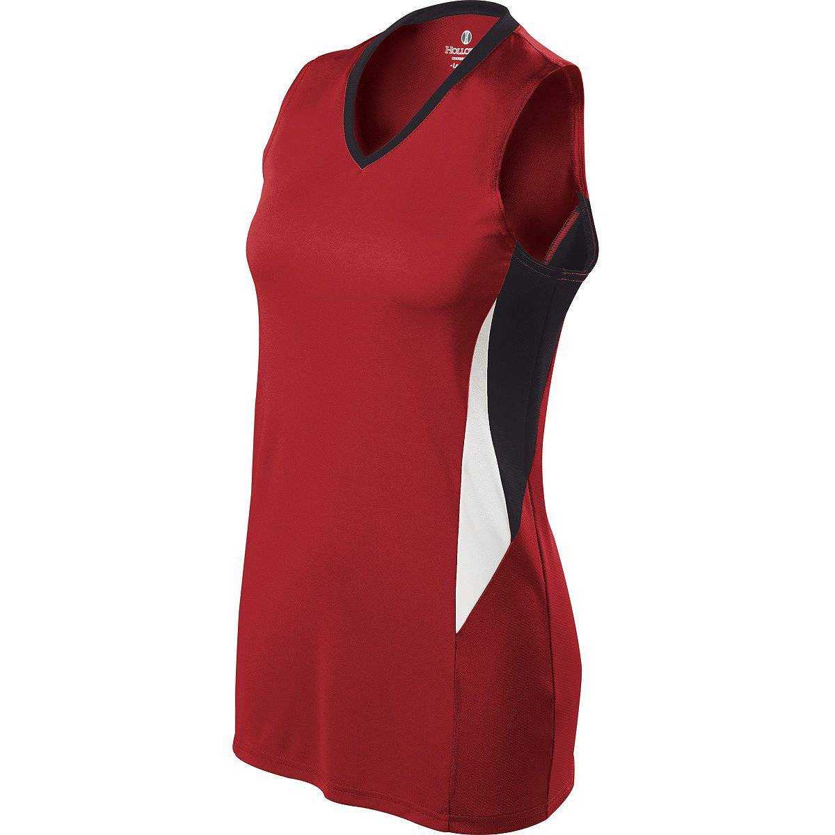 Holloway 221368 Ladies Rise Jersey - Scarlet Black White - HIT a Double