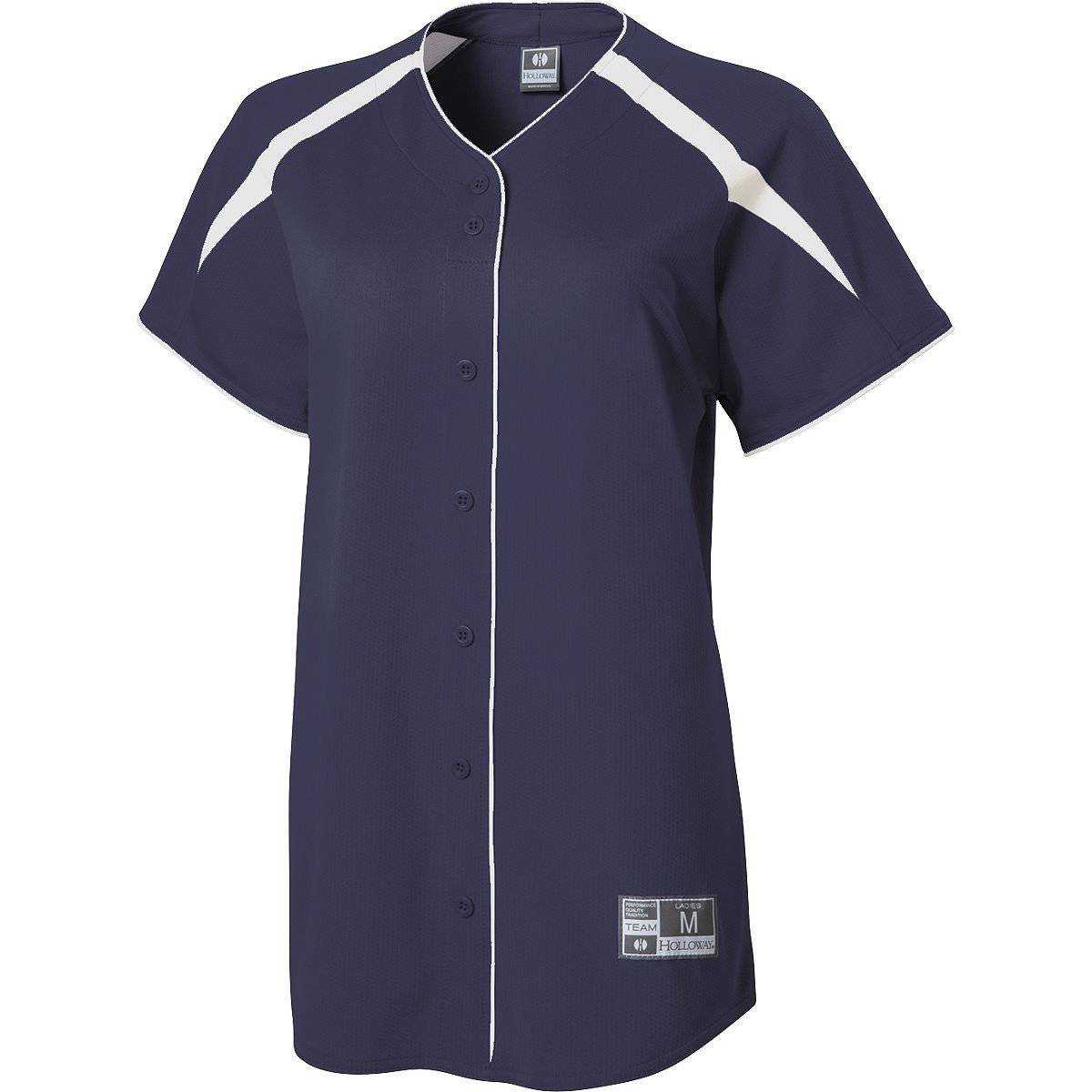 Holloway 221369 Ladies Blaze Jersey - Navy White - HIT a Double