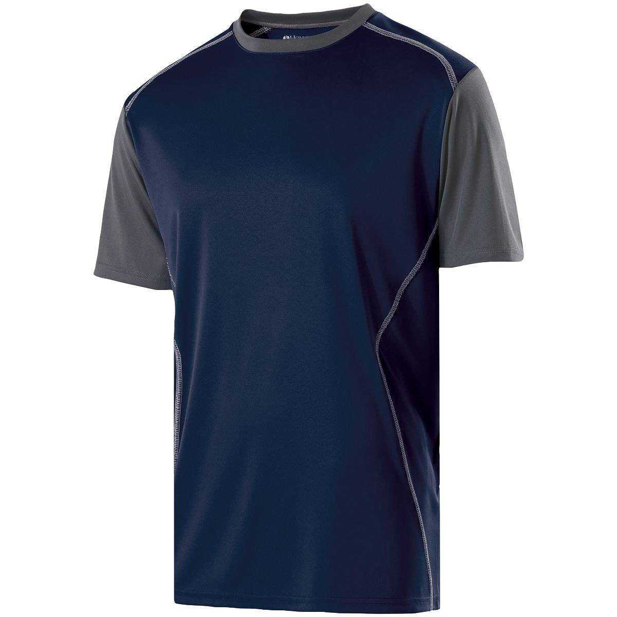 Holloway 222201 Youth Piston Shirt - True Navy Carbon - HIT a Double
