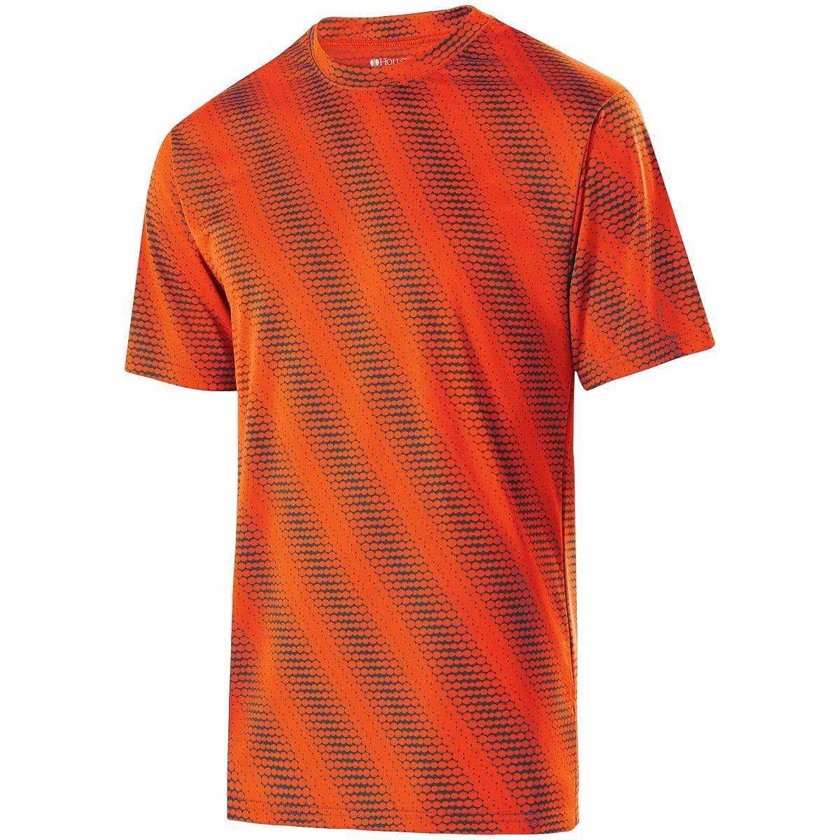 Holloway 222203 Youth Short Sleeve Torpedo Shirt - Orange Carbon - HIT a Double
