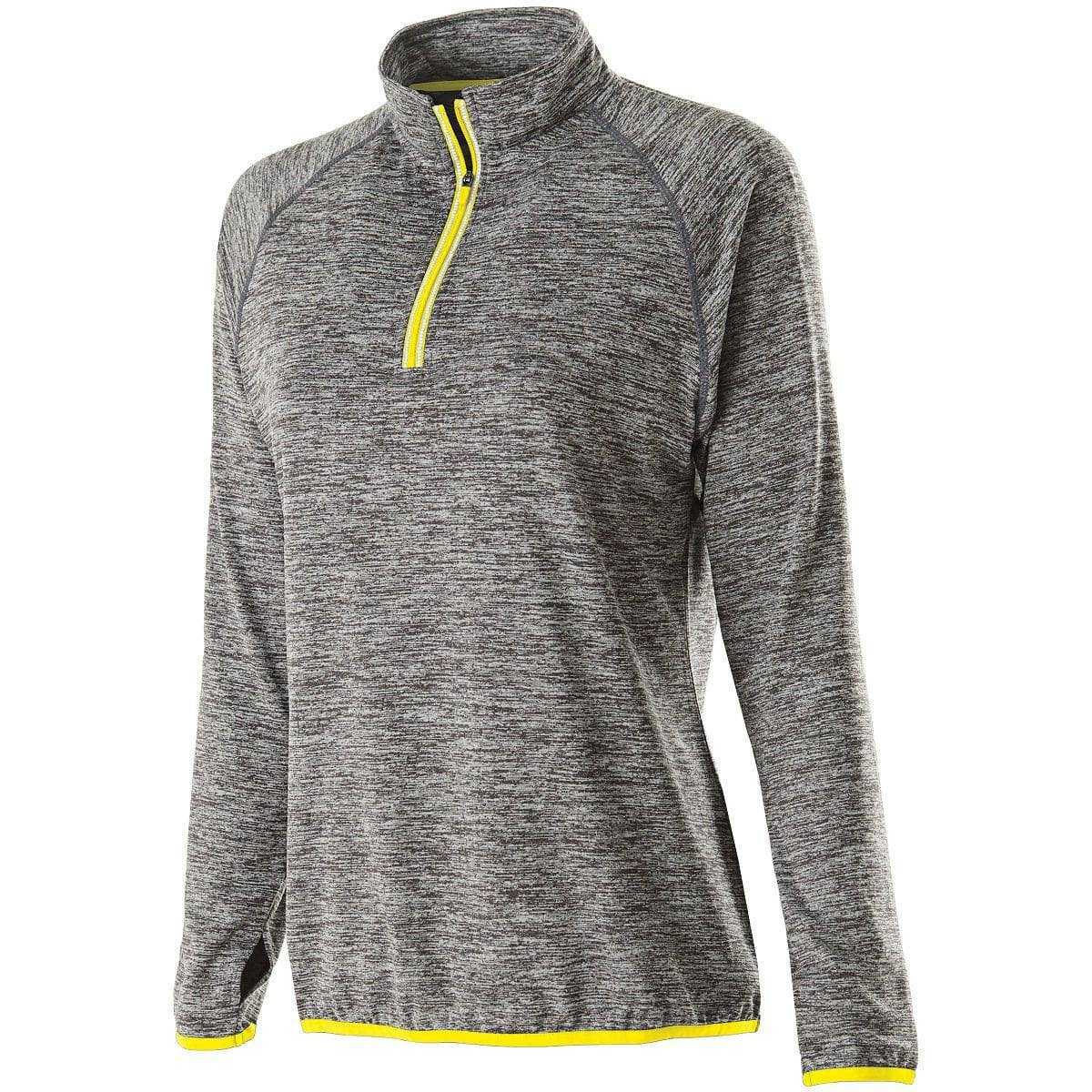 Holloway 222300 Ladies Force Training Top - Carbon Bright Yellow - HIT a Double