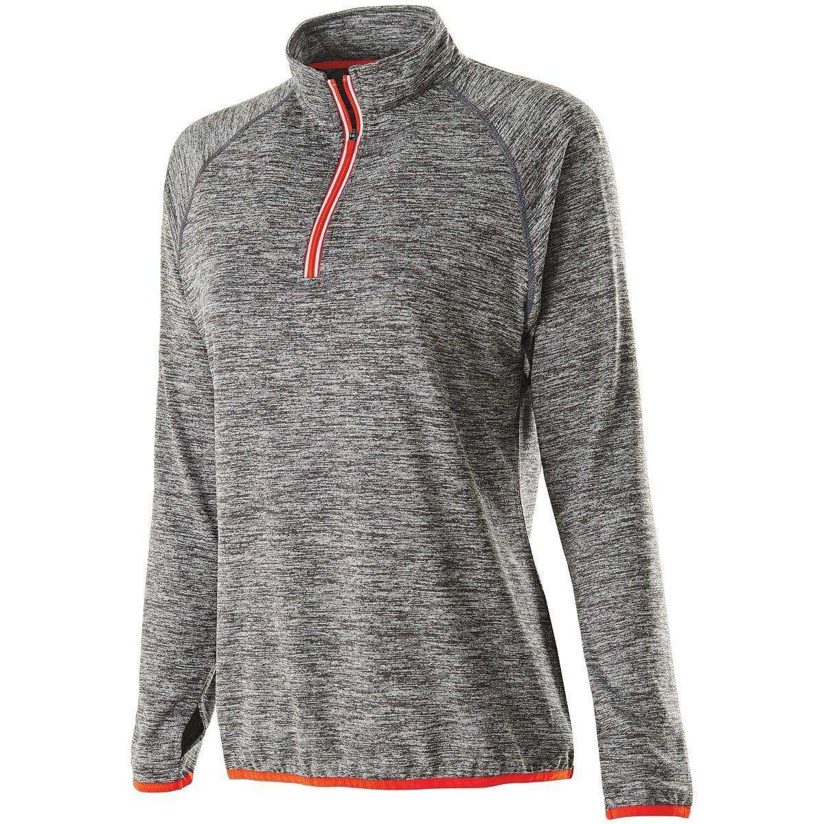 Holloway 222300 Ladies Force Training Top - Carbon Heather Orange - HIT a Double