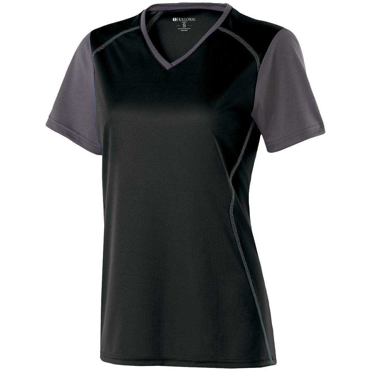 Holloway 222301 Ladies Piston Shirt - Black Carbon - HIT a Double