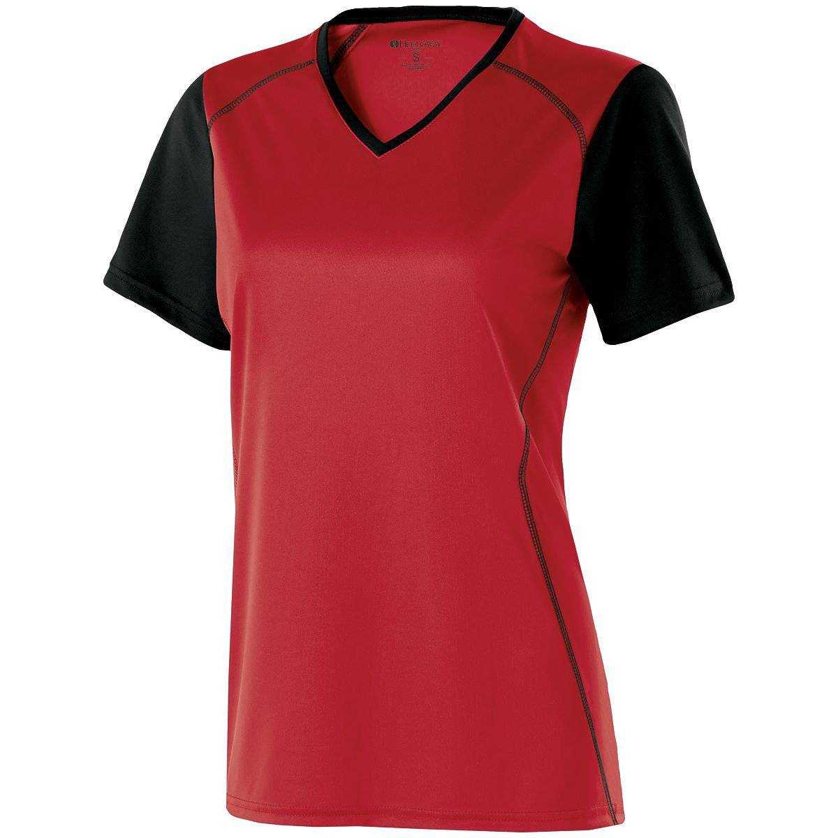 Holloway 222301 Ladies Piston Shirt - Scarlet Black - HIT a Double