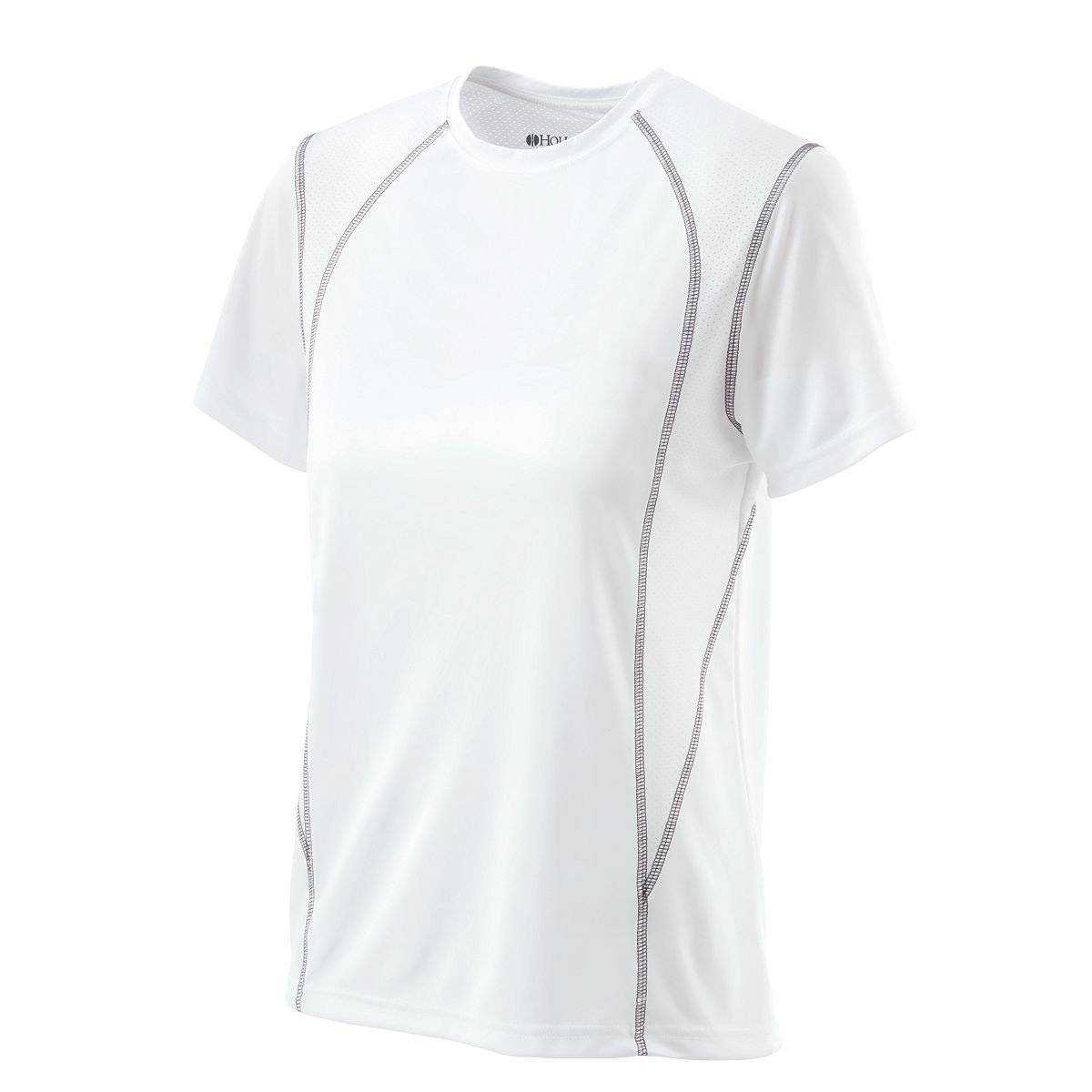 Holloway 222310 Ladies Devote Shirt - White Graphite - HIT a Double