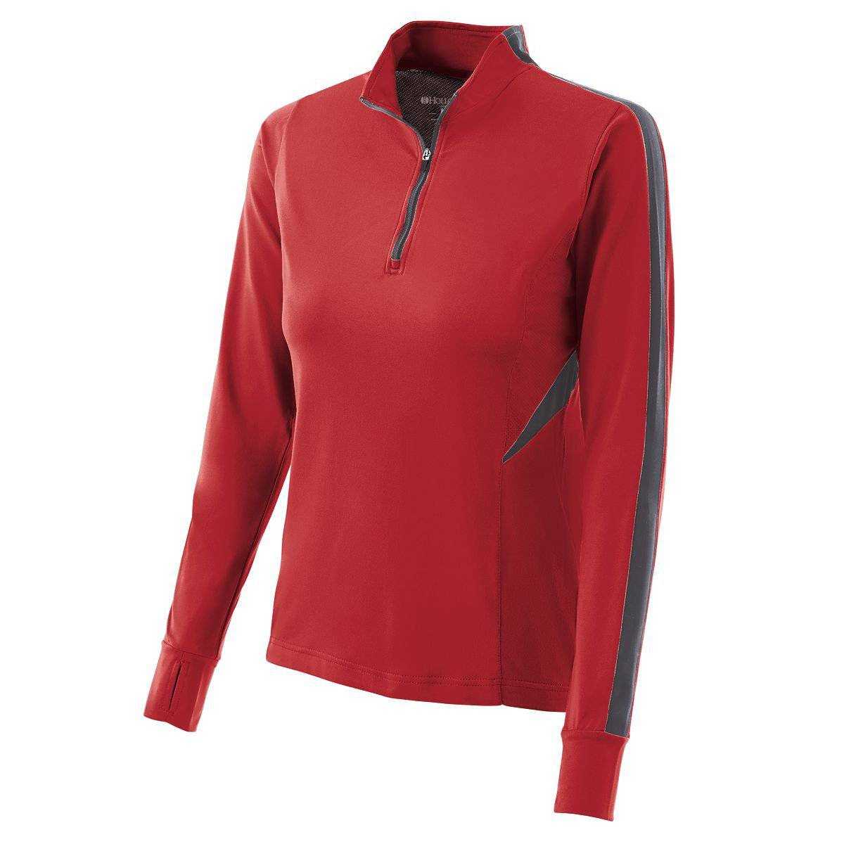 Holloway 222315 Ladies Torsion Training Top - Scarlet Graphite - HIT a Double