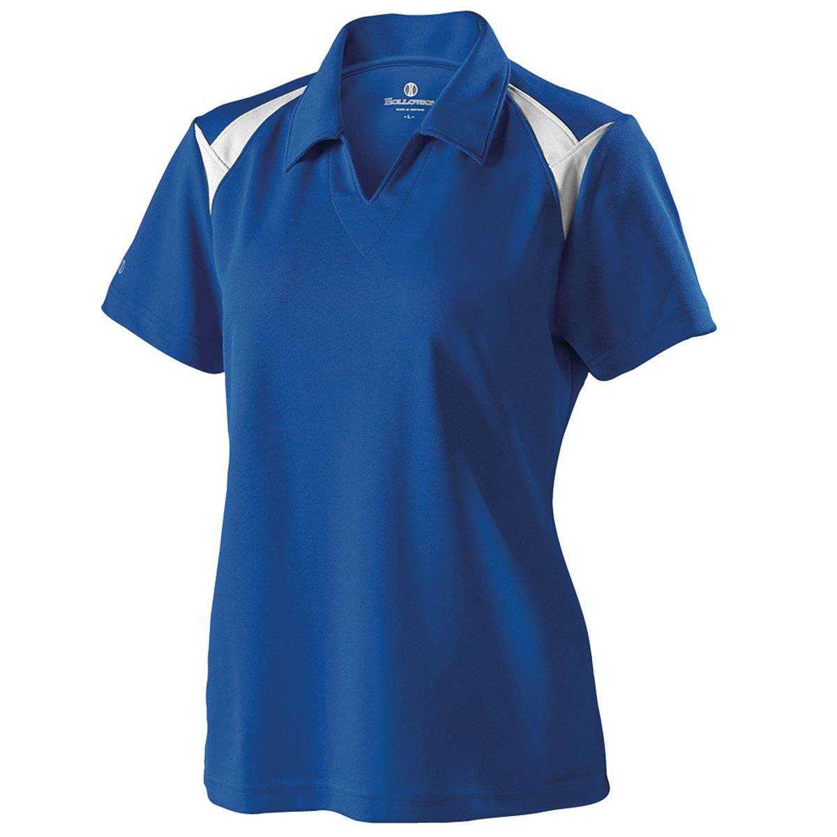 Holloway 222346 Ladies Laser Polo - Royal White - HIT a Double