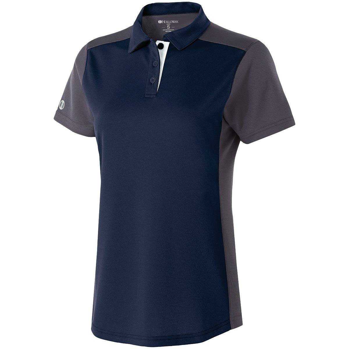 Holloway 222386 Ladies Division Polo - Navy Carbon White - HIT a Double
