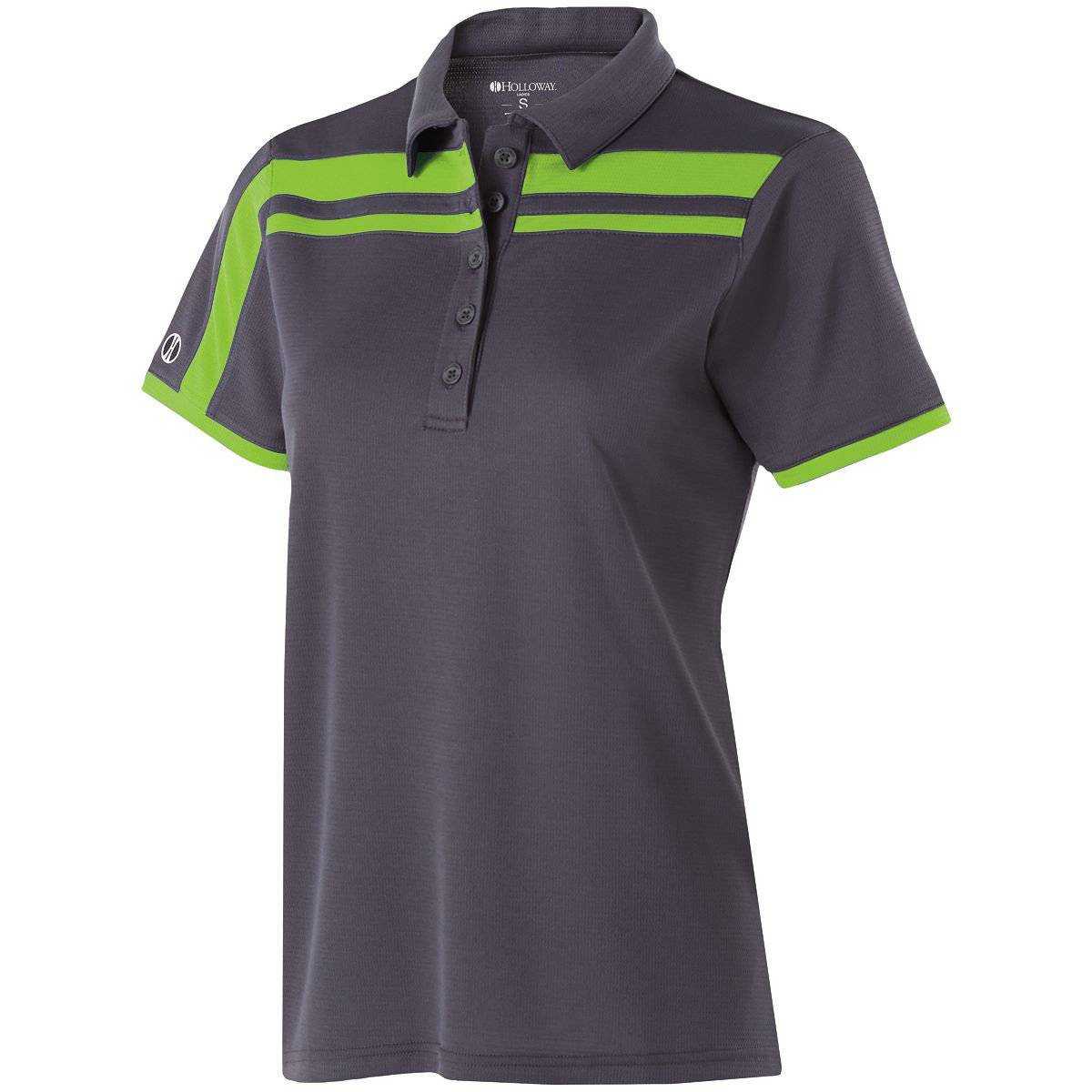 Holloway 222387 Ladies Charge Polo - Carbon Lime - HIT a Double