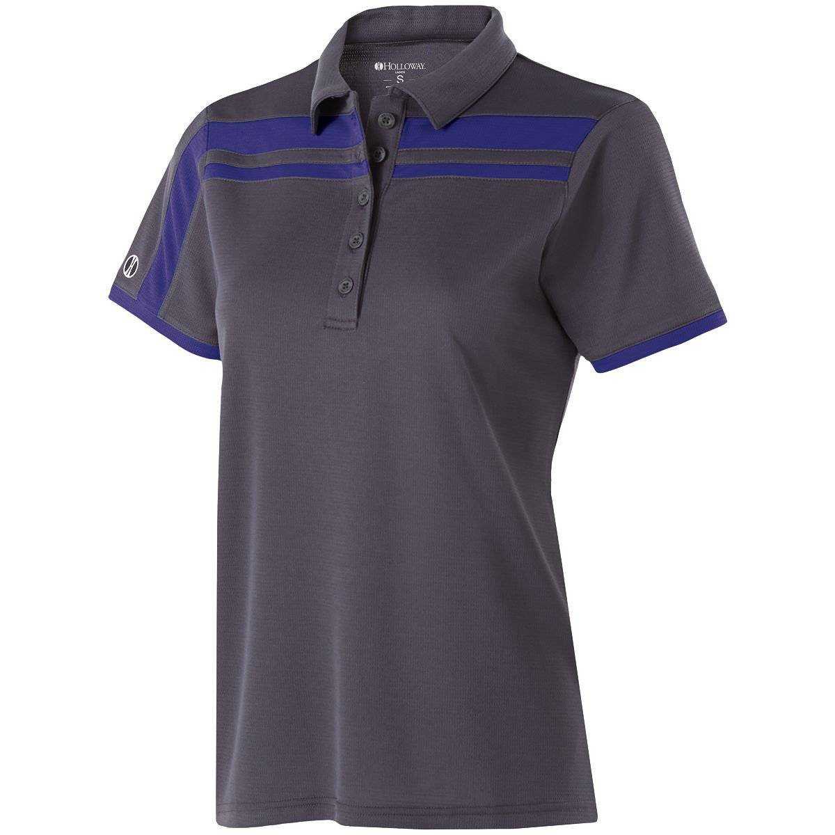 Holloway 222387 Ladies Charge Polo - Carbon Purple - HIT a Double