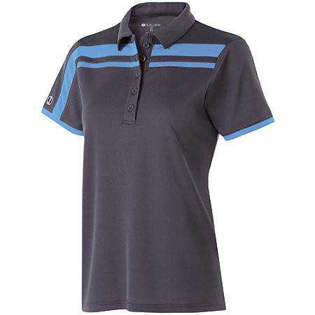 Holloway 222387 Ladies Charge Polo - Carbon University Blue - HIT a Double