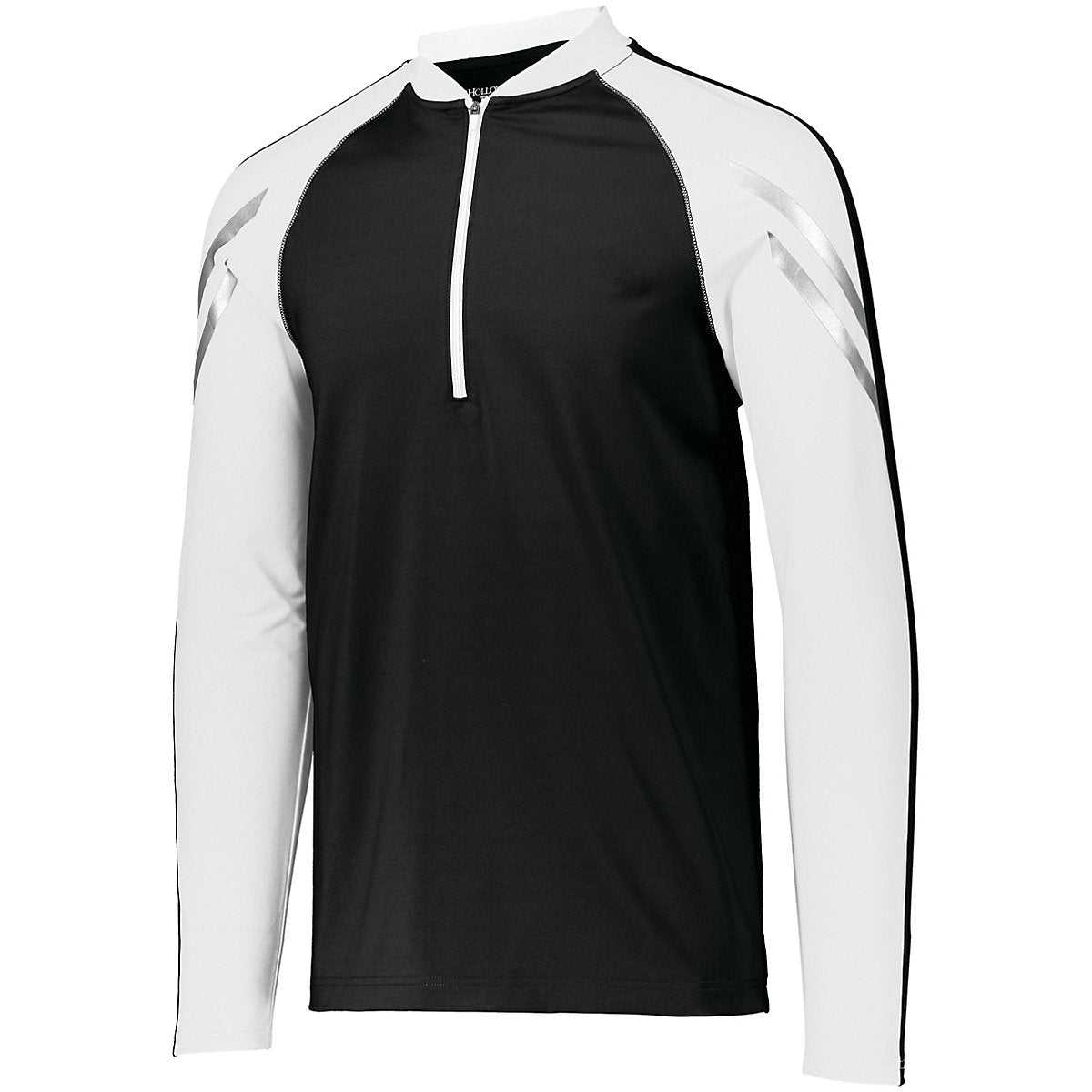 Holloway 222502 Flux 1/2 Zip Pullover - Black White - HIT a Double