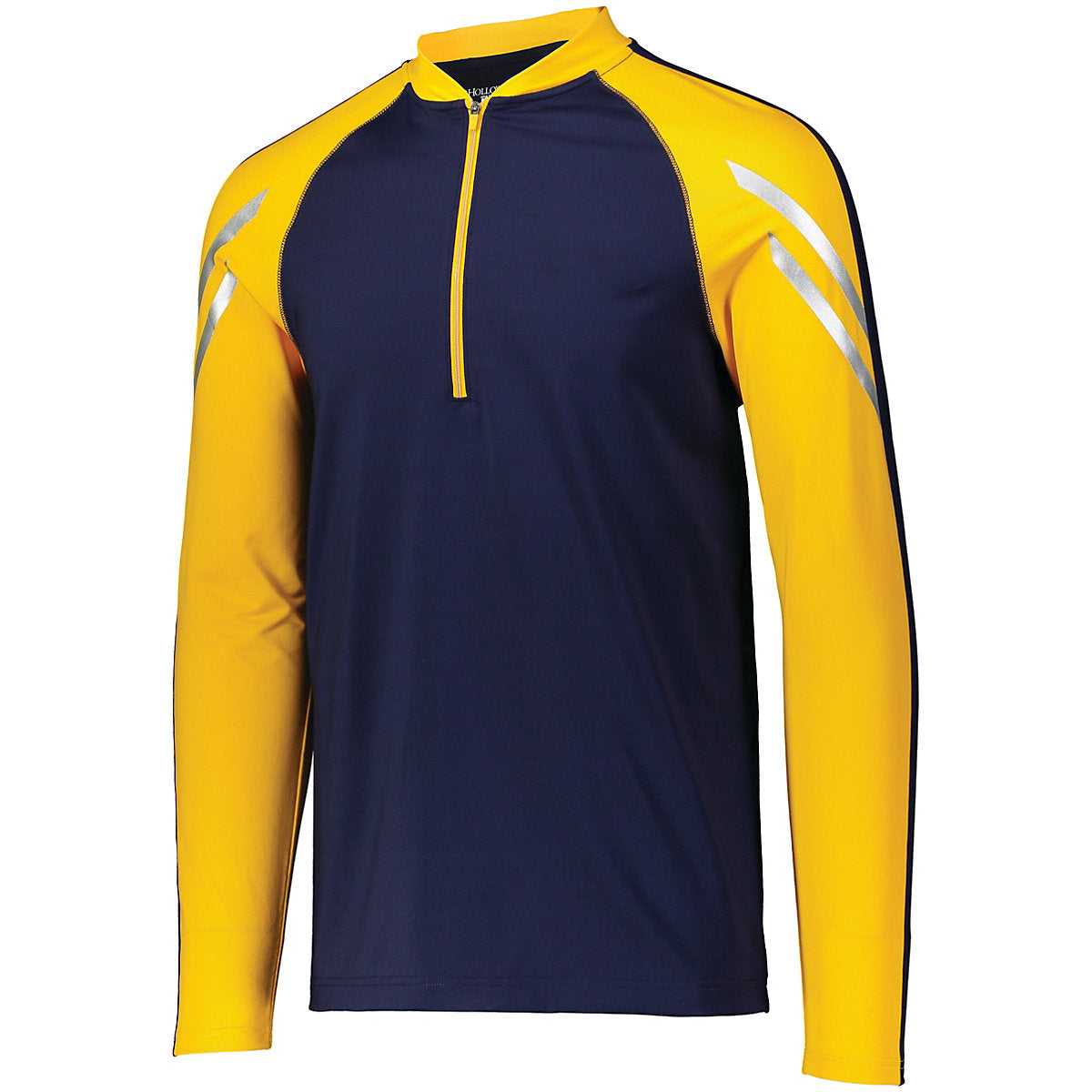 Holloway 222502 Flux 1/2 Zip Pullover - Navy Light Gold - HIT a Double