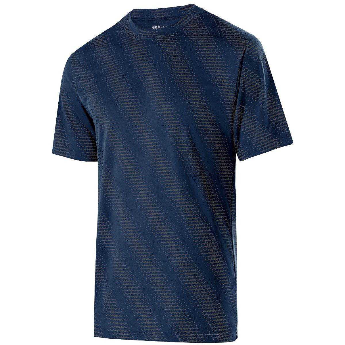 Holloway 222503 Short Sleeve Torpedo Shirt - Navy Print - HIT a Double