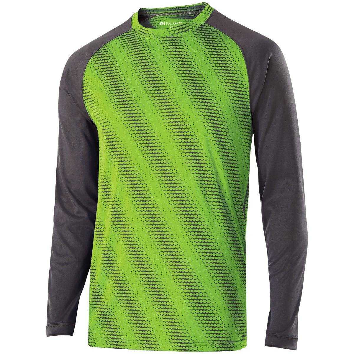Holloway 222511 Long Sleeve Torpedo Shirt - Lime Carbon Print - HIT a Double