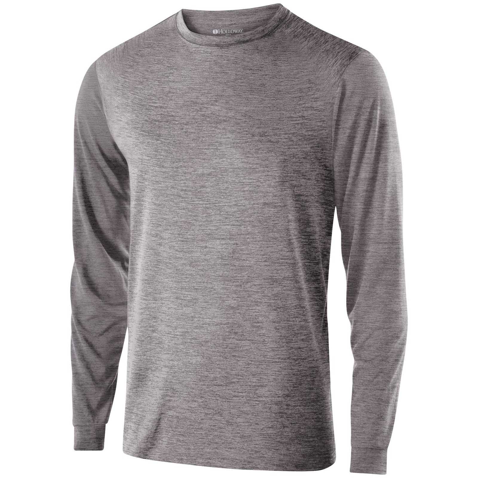 Holloway 222525 Gauge Shirt Long Sleeve - Graphite Heather - HIT a Double