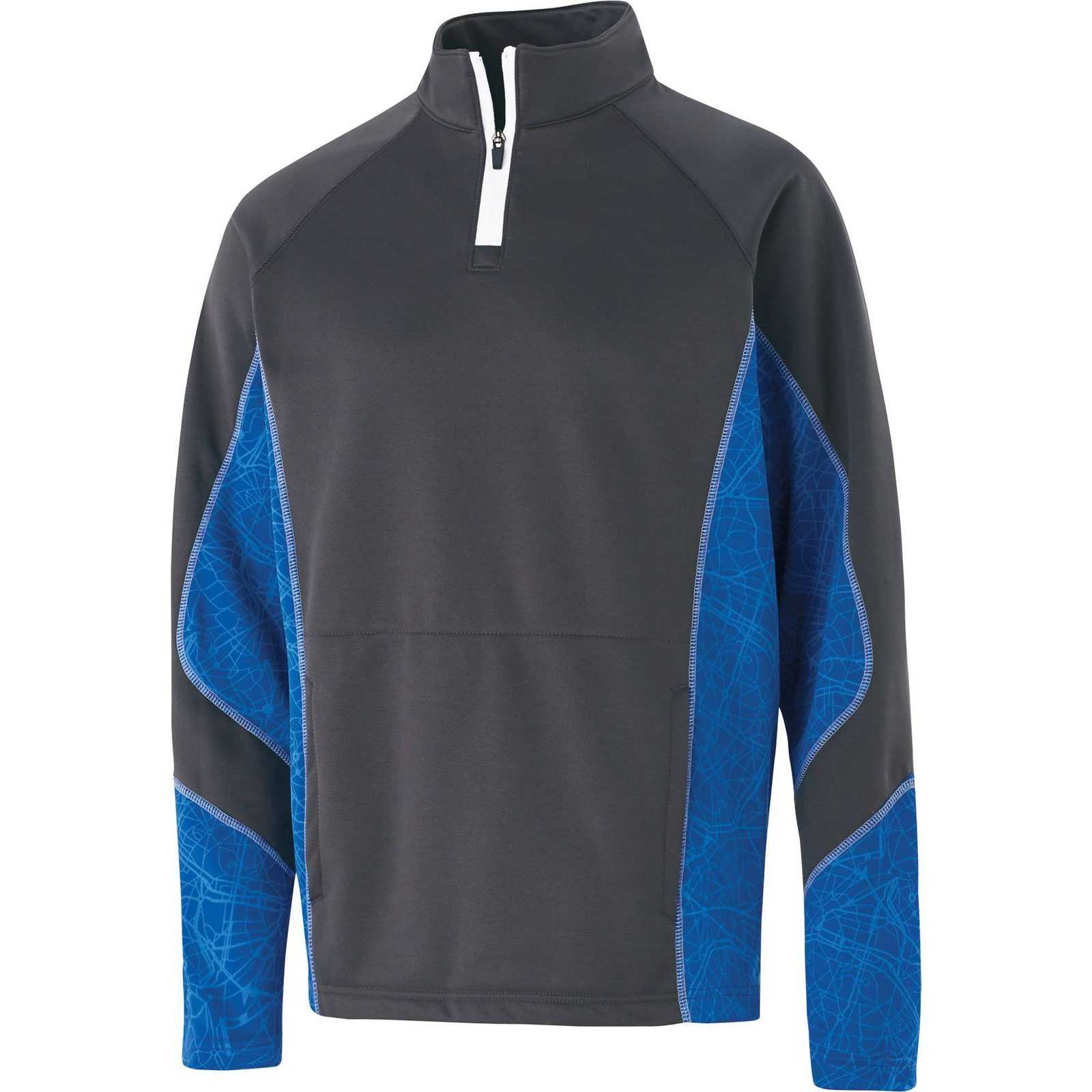 Holloway 222535 Complex Pullover - Carbon Royal White - HIT a Double