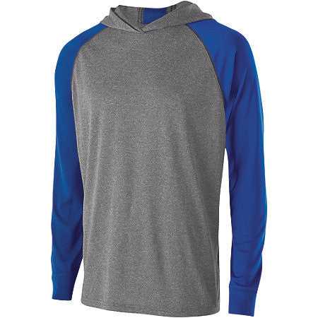 Holloway 222539 Echo Hoodie - Graphite Heather Royal - HIT a Double