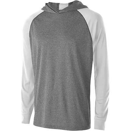 Holloway 222539 Echo Hoodie - Graphite Heather White - HIT a Double
