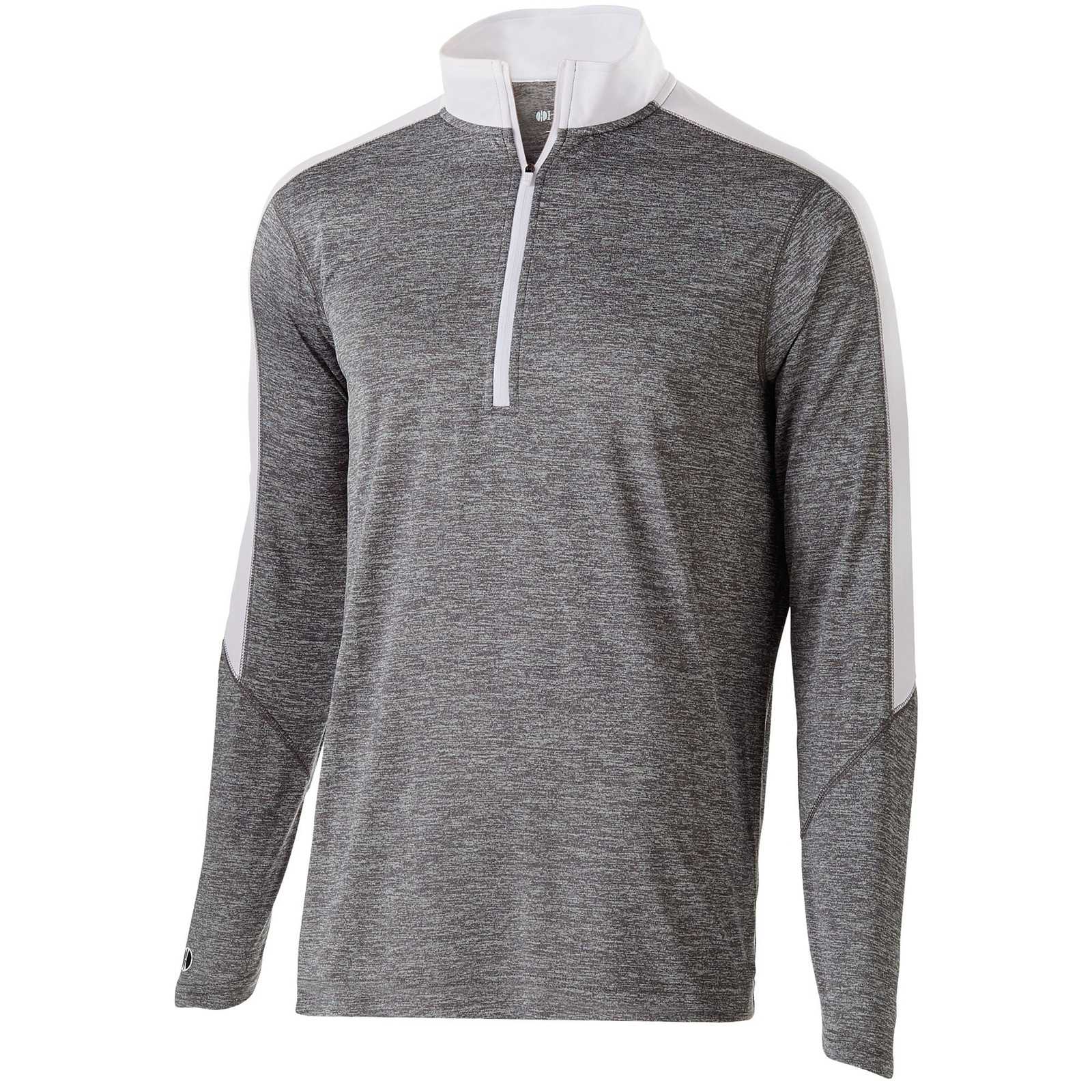 Holloway 222542 Electrify 1/2 Zip Pullover - Graphite Heather White - HIT a Double
