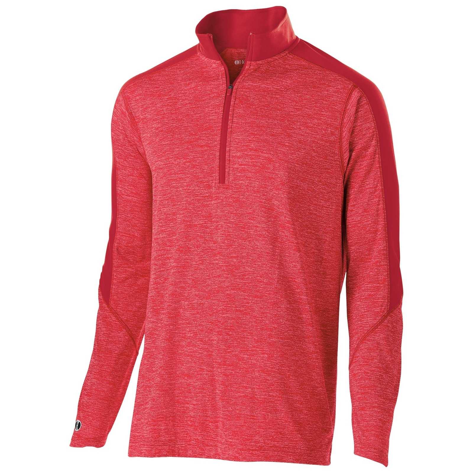 Holloway 222542 Electrify 1/2 Zip Pullover - Scarlet Heather Scarlet - HIT a Double