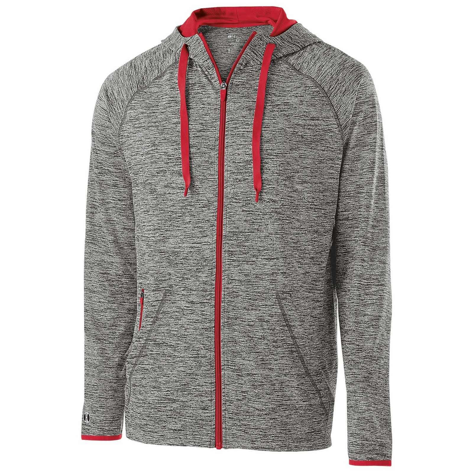 Holloway 222543 Force Jacket - Carbon Heather Scarlet - HIT a Double