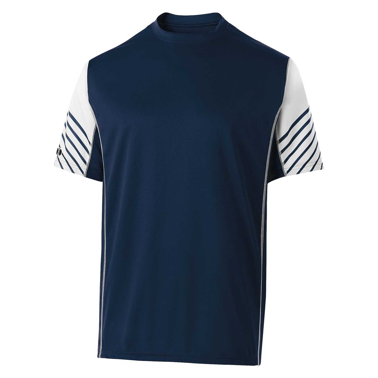 Holloway 222544 Arc Shirt Short Sleeve - Navy White - HIT a Double
