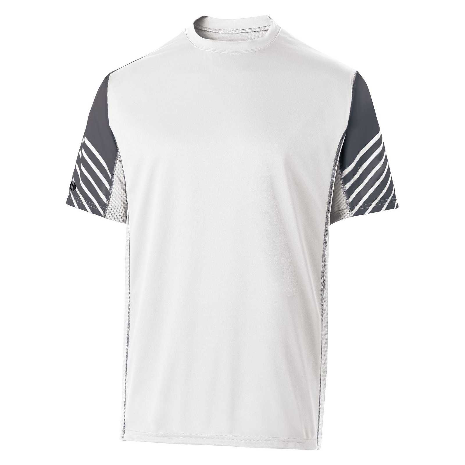 Holloway 222544 Arc Shirt Short Sleeve - White Carbon - HIT a Double