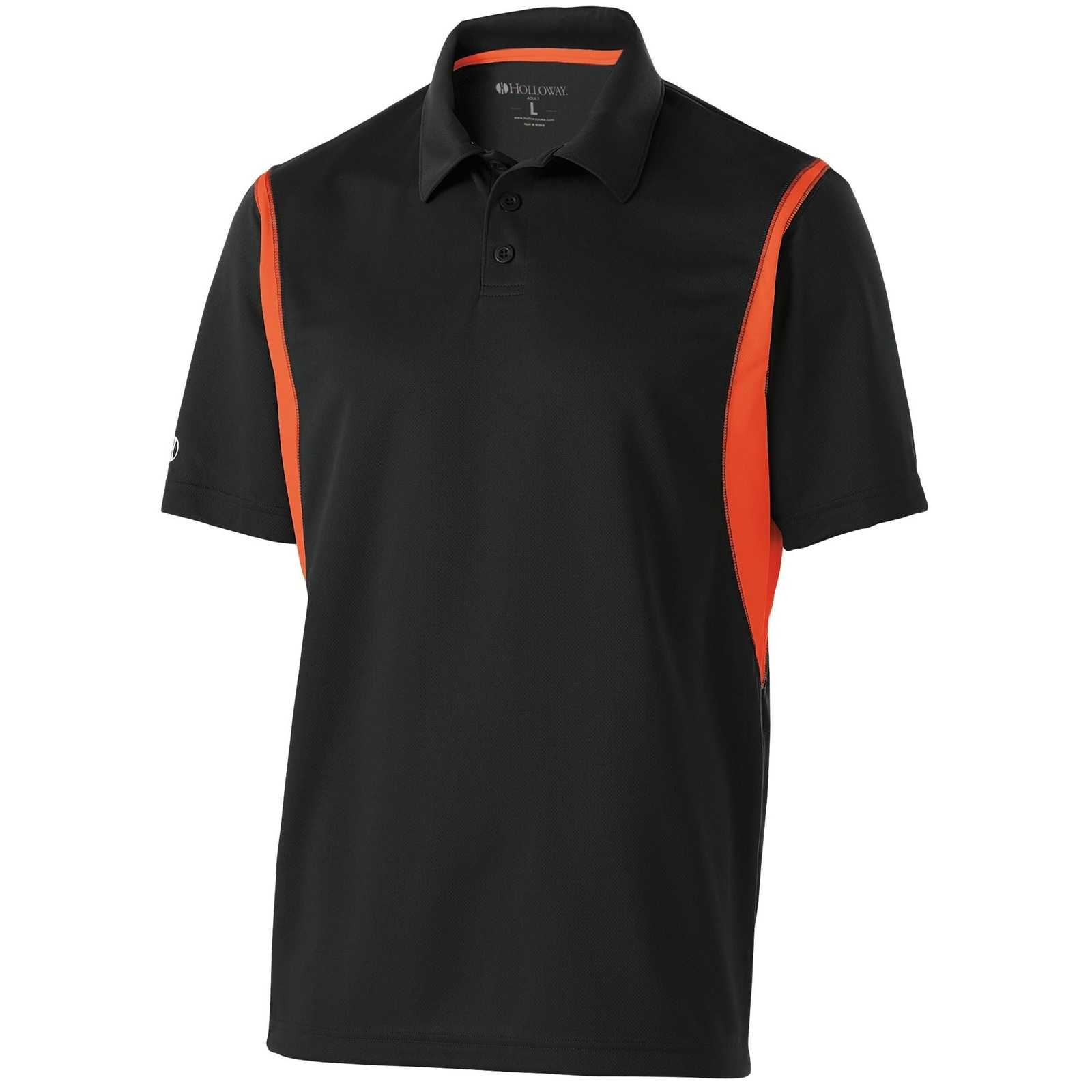 Holloway 222547 Integrate Polo - Black Orange - HIT a Double - 1