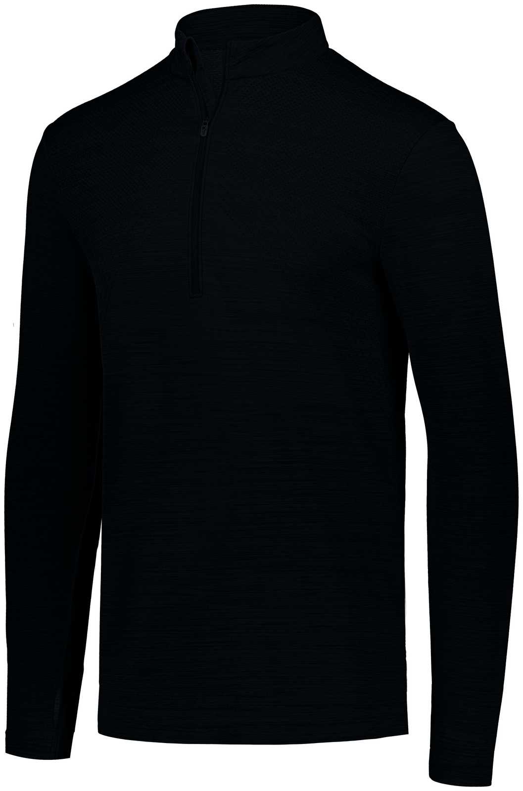 Holloway 222557 Striated 1/2 Zip Pullover - Black - HIT a Double