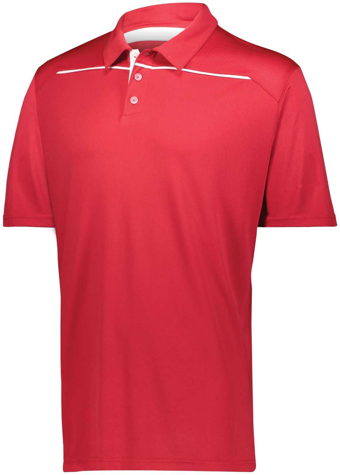 Holloway 222561 Defer Polo - Scarlet White - HIT a Double