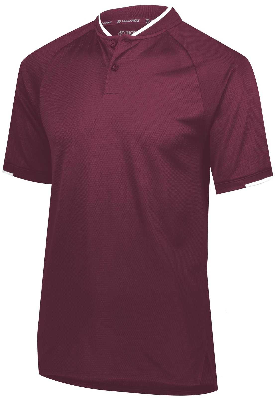 Holloway 222569 Recruiter Polo - Maroon White - HIT a Double
