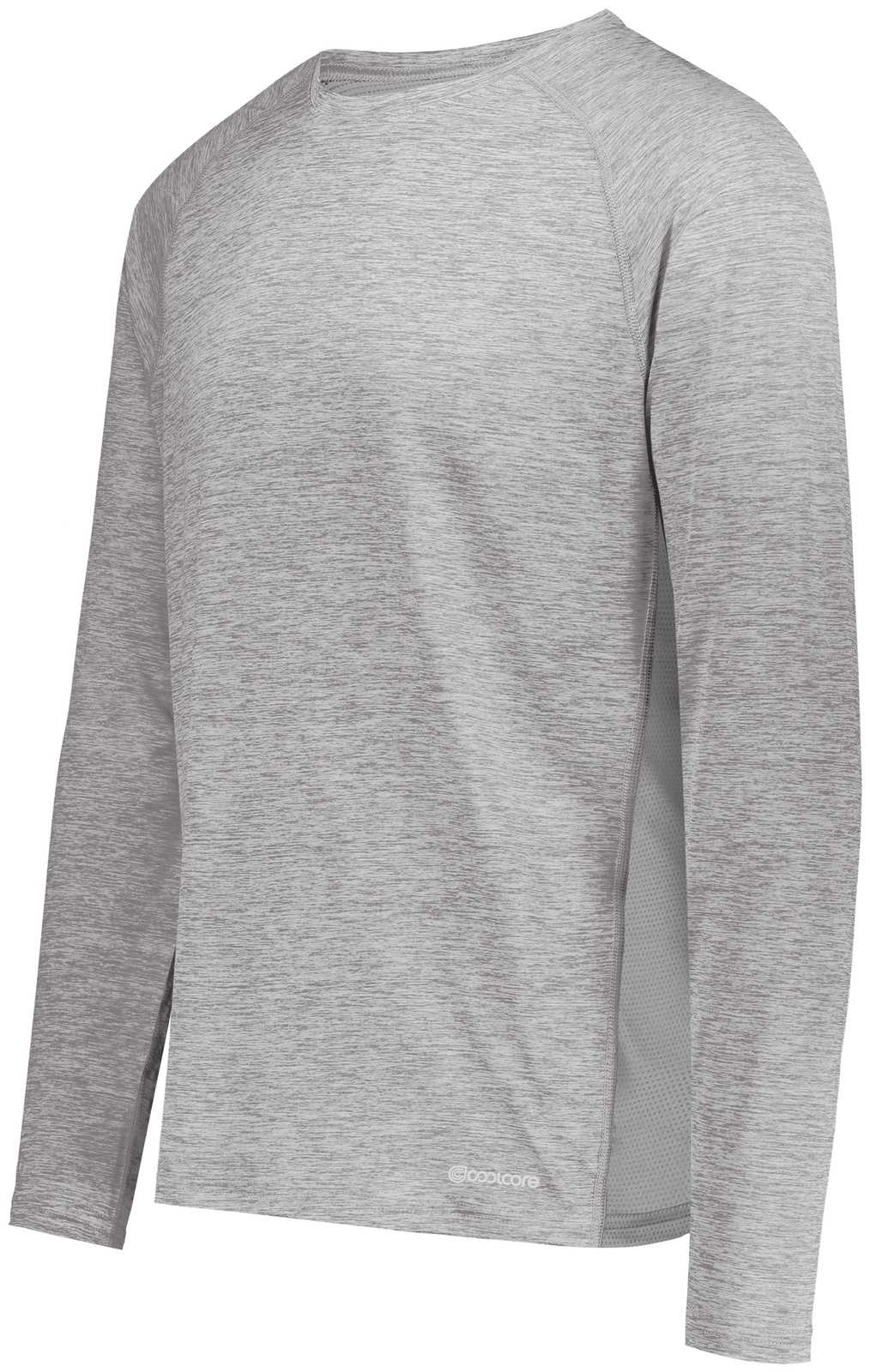 Holloway 222570 Electrify CoolCore Long Sleeve T-Shirt - Athletic Gray Heather - HIT a Double