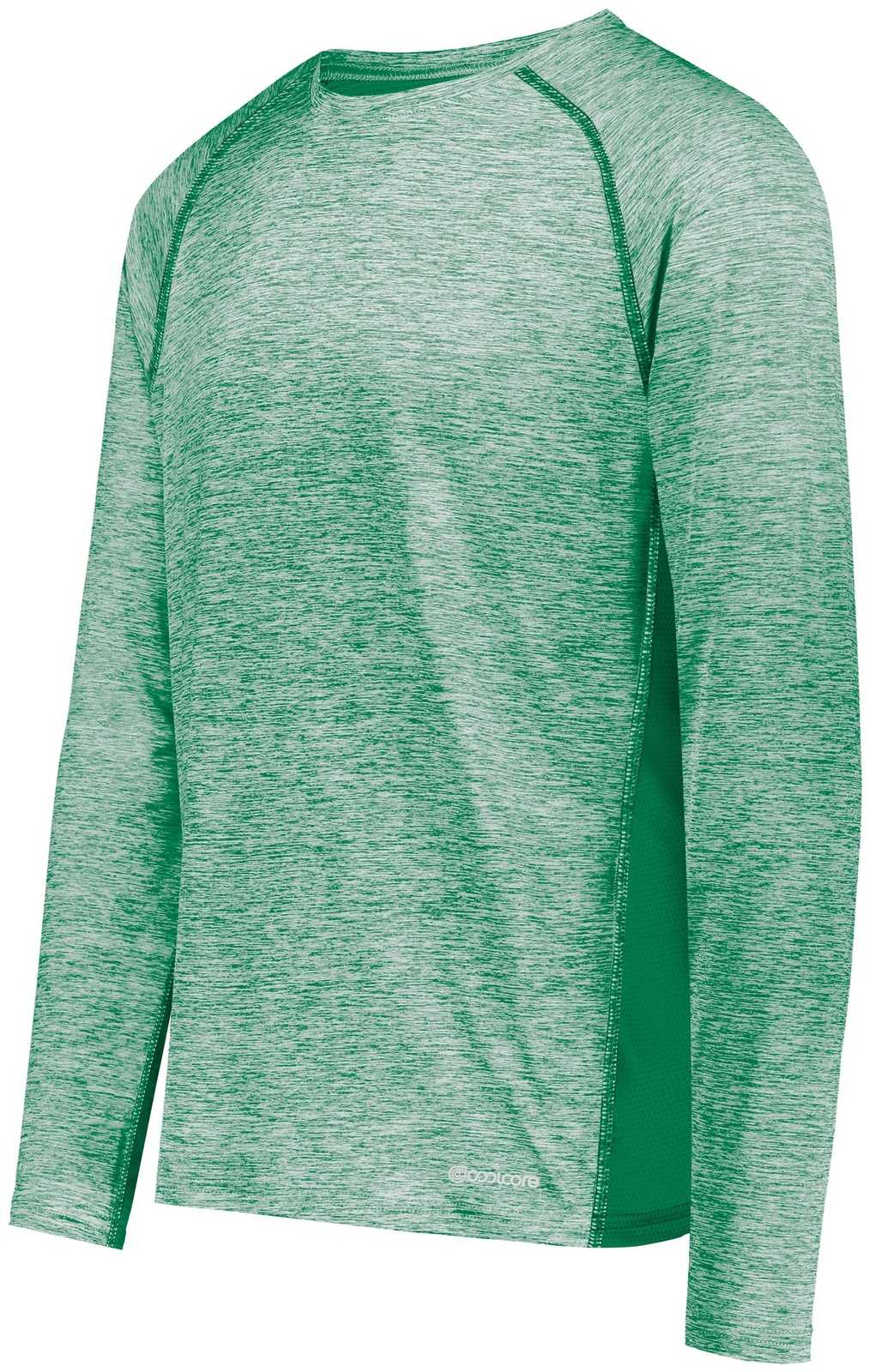 Holloway 222570 Electrify CoolCore Long Sleeve T-Shirt - Kelly Heather - HIT a Double