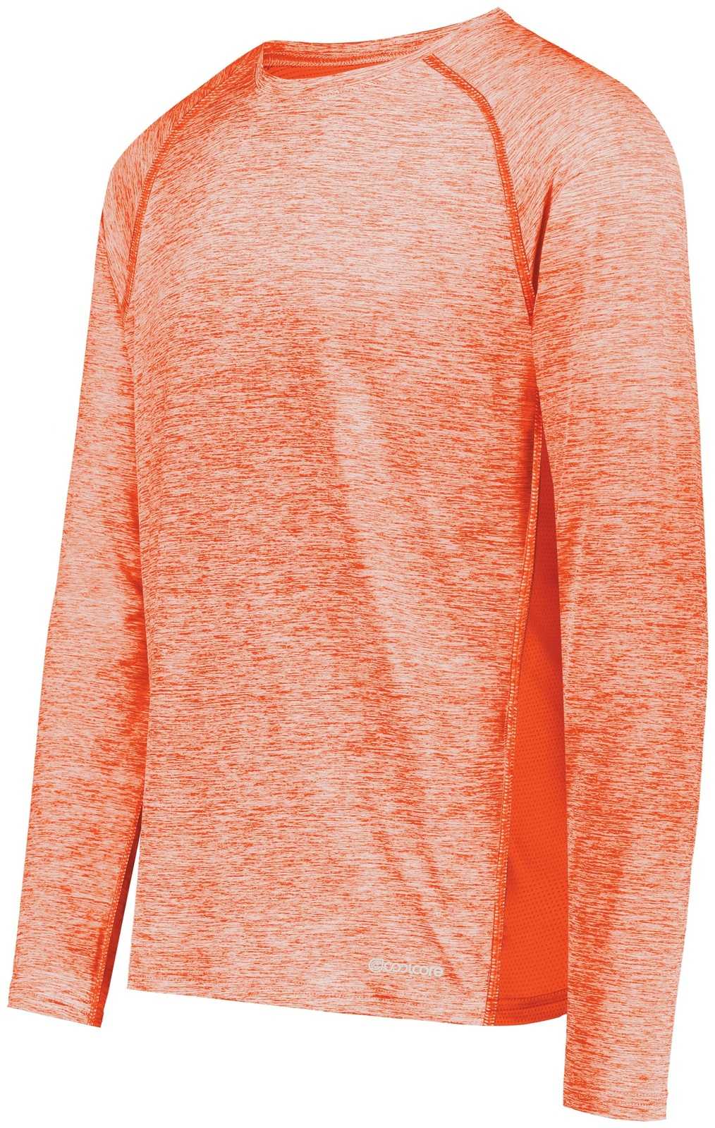 Holloway 222570 Electrify CoolCore Long Sleeve T-Shirt - Orange Heather - HIT a Double