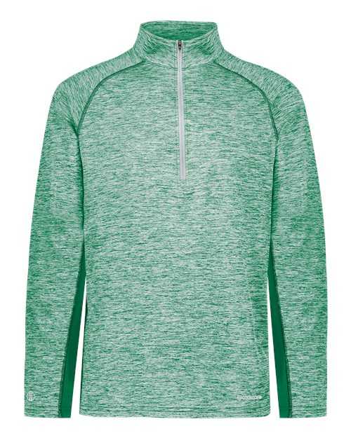 Holloway 222574 Electrify CoolCore Quarter-Zip Pullover - Kelly Heather - HIT a Double